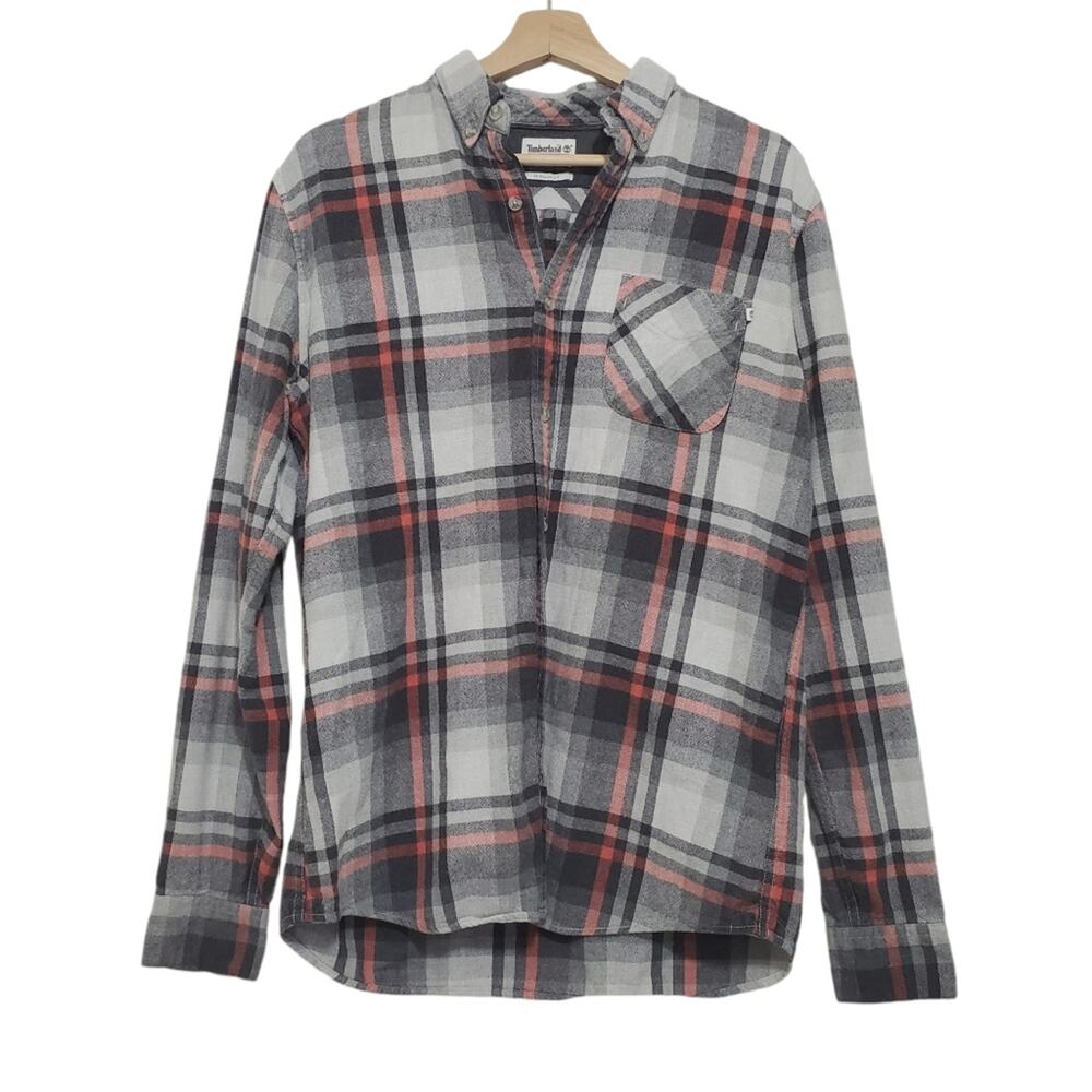 Timberland | Wool Blend Soft Flannel Button Up Long Sleeve Shirt Regular Fit
